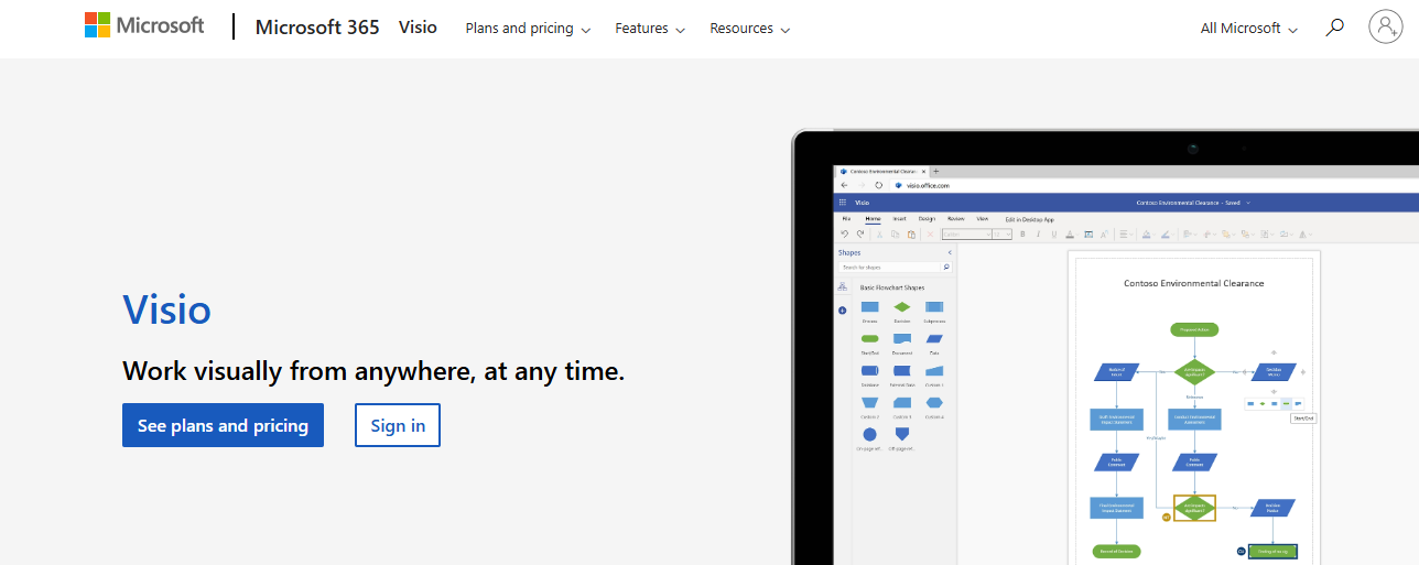 Microsoft Visio  screenshot