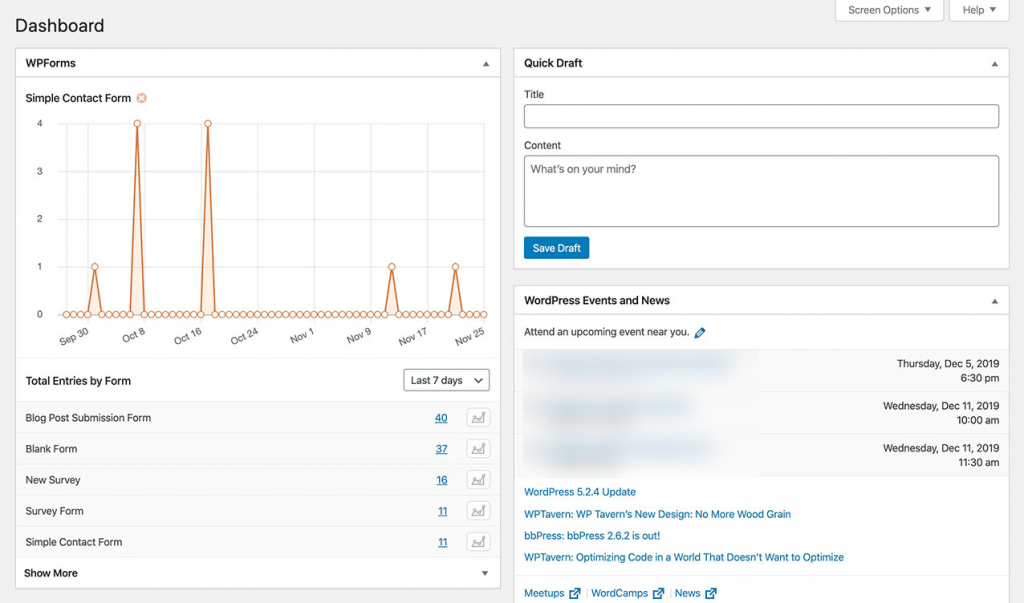 WPForms screenshot