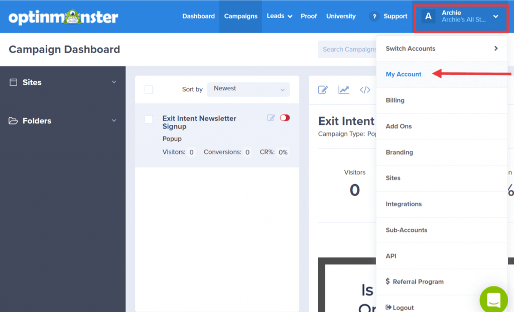 OptinMonster screenshot