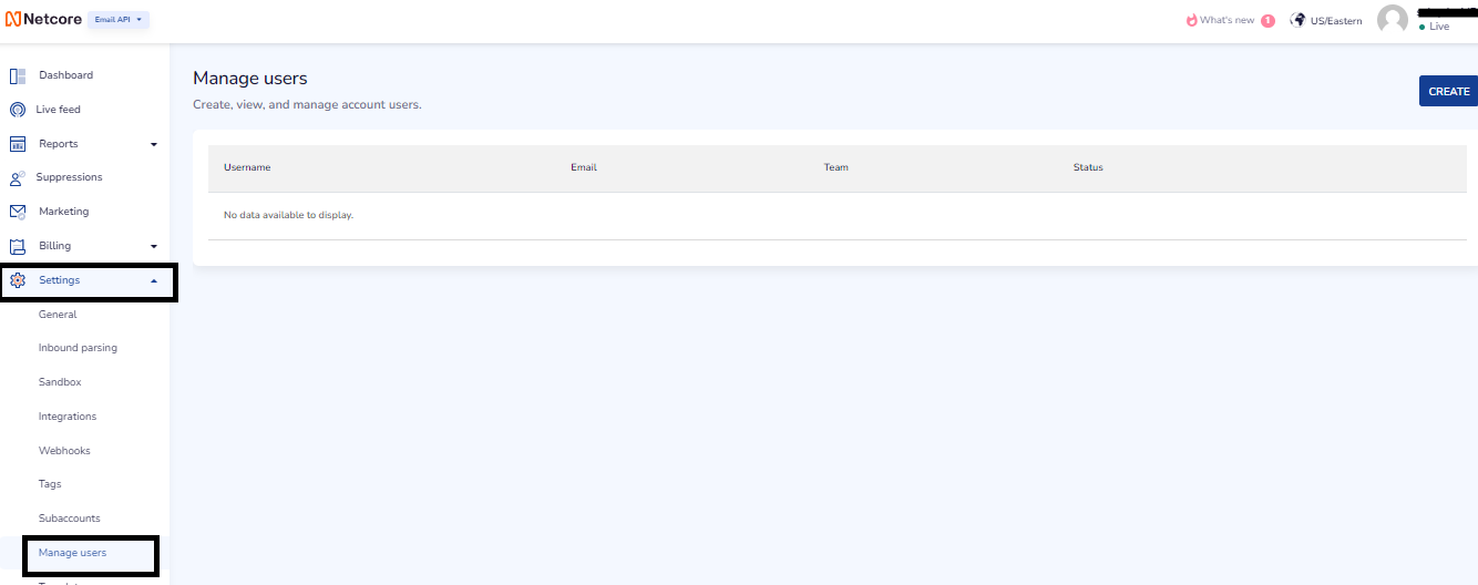 Netcore Cloud dashboard