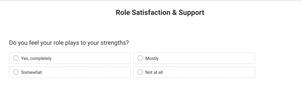 Role Satisfaction Survey
