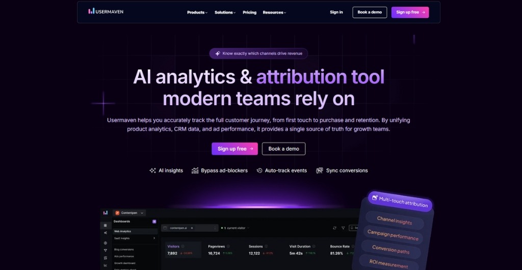 Usermaven screenshot