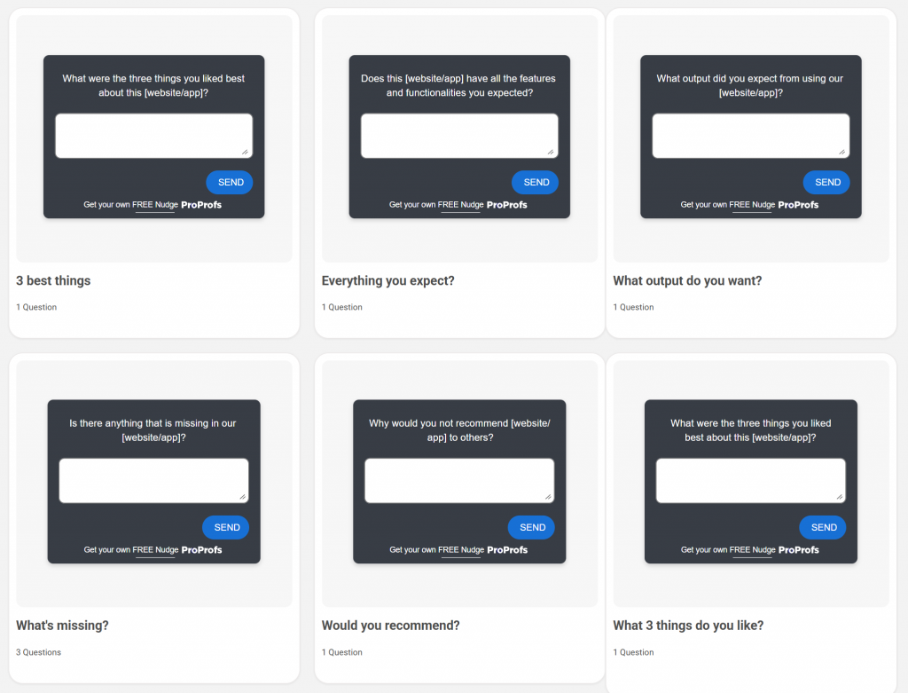 UX survey templates