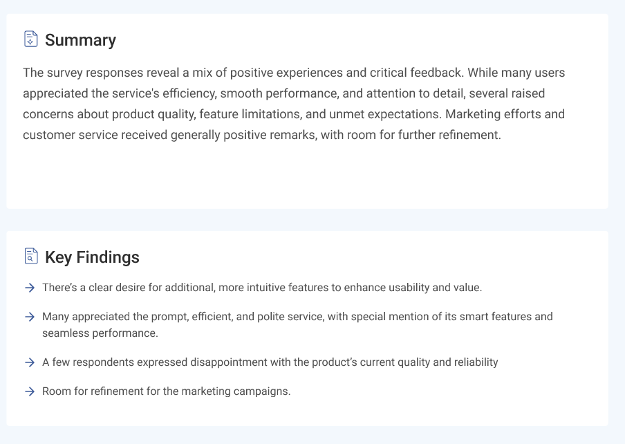 AI summarizer for better survey analysis