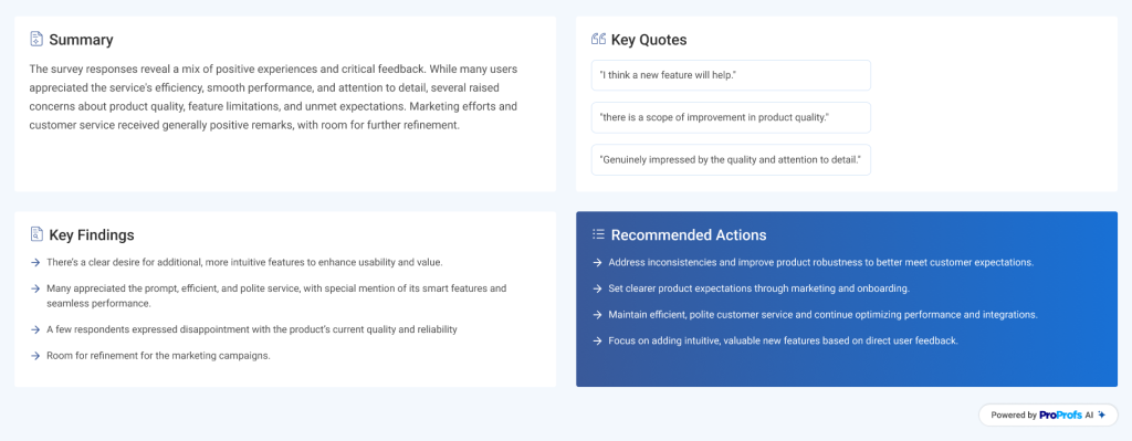 key summarization in AI feedback analysis