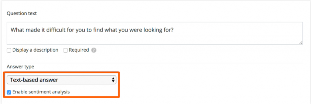 enabling sentiment analysis in qualaroo