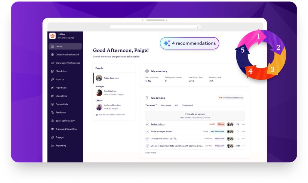 15five: employee pulse survey tool