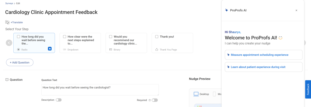Healthcare AI-drafted questions