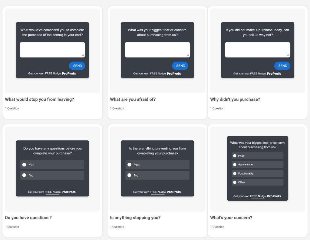 healthcare exit-intent survey templates