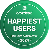 Crozdesk Happiest Users Badge